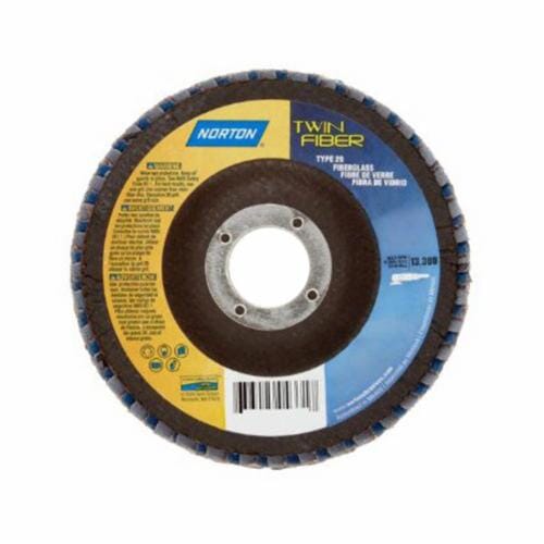 Neon; F726 Closed Coated Abrasive Disc, 7 in Dia, 7/8 in, 60/Coarse, AO/Ceramic Alumina Abrasive | Norton Abrasives 66623395032 NOR366623395032